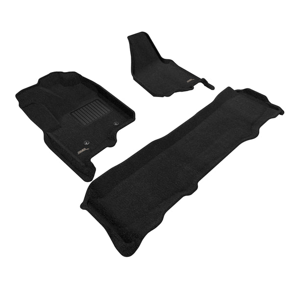 3D MAXpider ELEGANT FLOOR MAT for 2012-2016 FORD F-250 / F-350 / F-450 SUPERCAB / SUPERCREW  - BLACK - 1ST ROW 2ND ROW - L1FR09004709 [2013 2012 2011]