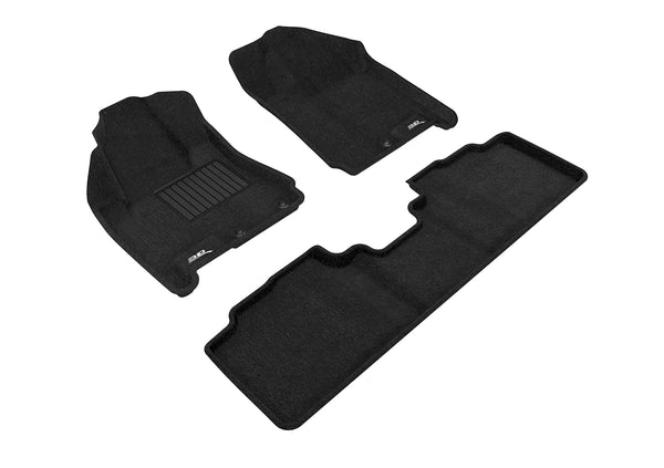 3D MAXpider ELEGANT Floor Mat for 2010-2016 CADILLAC SRX  - BLACK - 1ST ROW 2ND ROW - L1CD00804709 [2023 2022 2021 2020 2019]