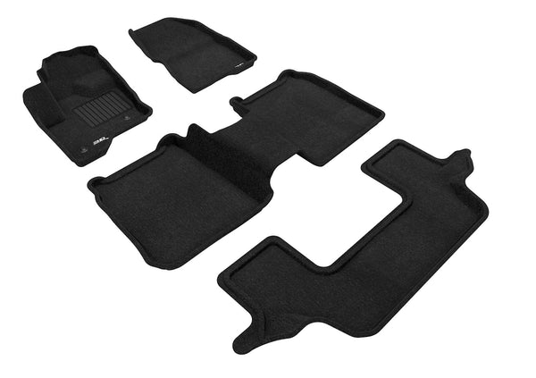 3D MAXpider ELEGANT Floor Mat for 2009-2019 FORD FLEX  - BLACK - 1ST ROW 2ND ROW 3RD ROW - L1FR05104709 [2023 2022 2021 2020 2019]