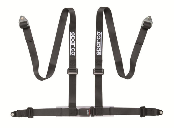 Sparco Black 4 Point 2" Shoulder Straps Bolt In Belts Race Safety Harness - 04604BV1NR