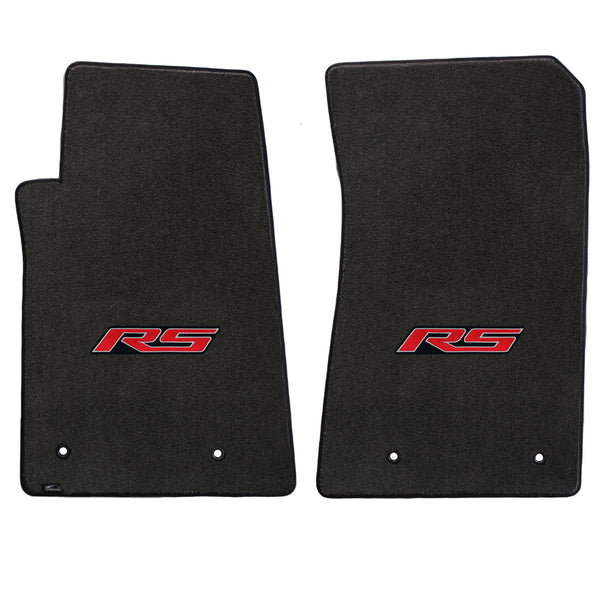 Lloyd Mat's Chevrolet CAMARO 2010-2016 Front Floor Mats EBONY VELOURTEX RS LOGO - 620003 - (2016 2015 2014 2013 2012 2011 2010)