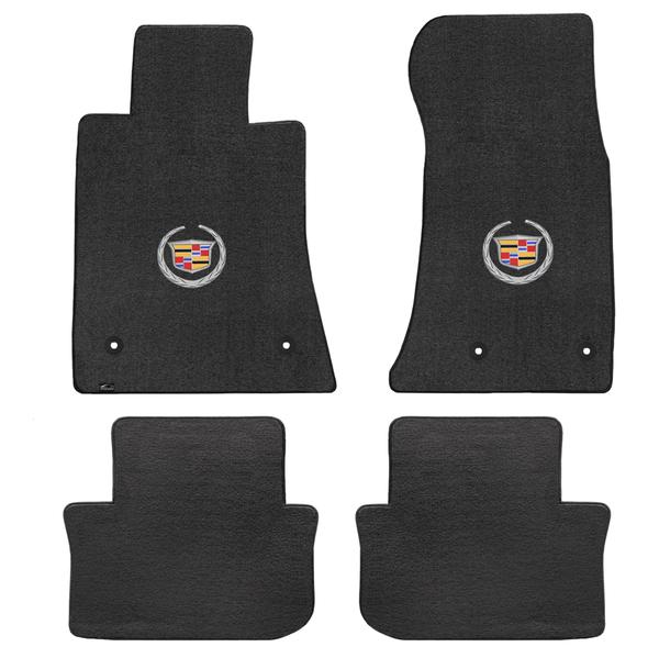 Lloyd Mat's Cadillac ATS 2013-2016 Front and Rear Floor Mats EBONY VELOURTEX CADILLAC LOGO - 620067 - (2016 2015 2014 2013)