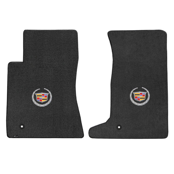 Lloyd Mat's Cadillac CTS-V COUPE 2011-2015 Front Floor Mats EBONY VELOURTEX CADILLAC LOGO - 620080 - (2015 2014 2013 2012 2011)