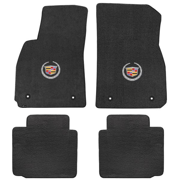 Lloyd Mat's Cadillac XTS 2013-2016 Front and Rear Floor Mats EBONY VELOURTEX CADILLAC LOGO - 620093 - (2016 2015 2014 2013)
