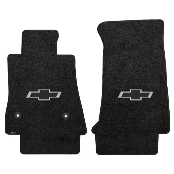 Lloyd Mat's CHEVROLET CAMARO 2016-2017 Front Floor Mats EBONY VELOURTEX BLACK 3D BOWTIE - 620149 - (2017 2016)
