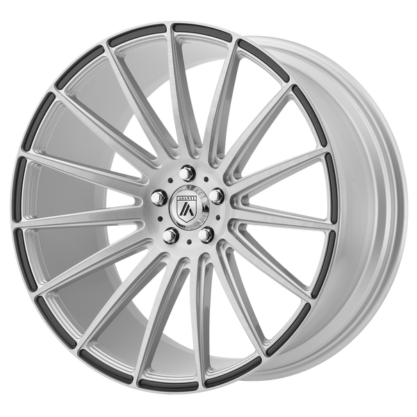 ASANTI POLARIS Brushed Silver Carbon Fiber Insert Wheels for 2002-2006 BMW M3 - 19" x 8.5" 38 mm 19" - (2006 2005 2004 2003 2002)