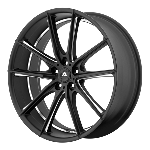 ADVENTUS AVX-10 Matte Black Milled Wheels for 2004-2006 BMW 760I - 22" x 9" 15 mm 22" - (2006 2005 2004)