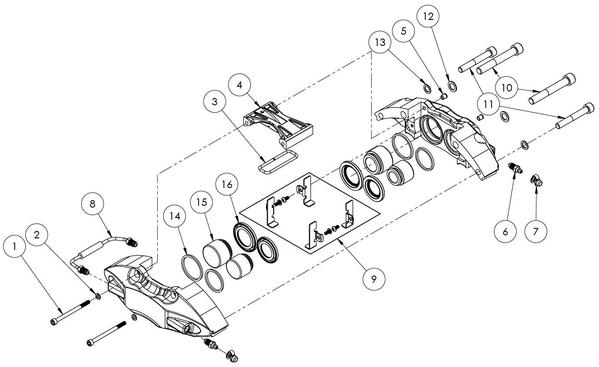 StopTech ST-41 Bridge Bolt Washer for 25mm Wide Caliper - 40.220.0002 - Diagram #2