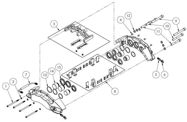 StopTech ST-60 Caliper Body Bolt (M10 x 70) for 35mm Wide Caliper - 40.6B1.0070 - Diagram #11